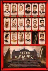 Zdjęcie przedstawia plakat do filmu "Grand Budapest Hotel"/