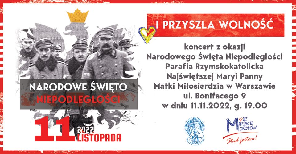 Grafika koncertu patriotycznego z okazji Święta Niepodległości