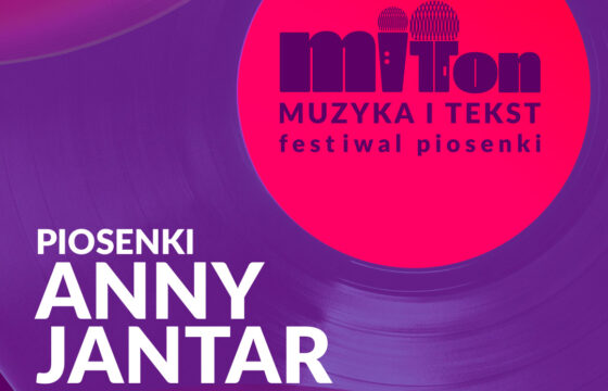 Plansza informująca o wydarzenia przesłuchania festiwalowe MIT TON Piosenki Anny Jantar