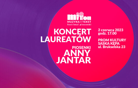 Grafika koncertu laureatów Festiwalu MIT TON - PIosenki Anny Jantar