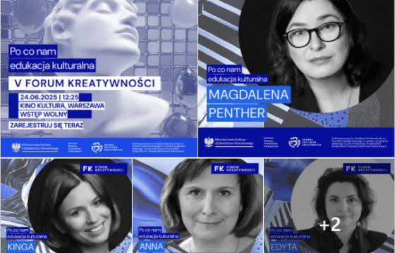 Grafika wydarzenia V Forum Kreatywności - kolaż kilku twarzy kobiet