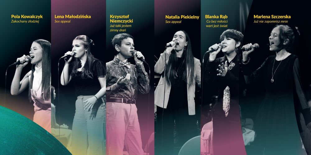 fragment książeczki załączonej do płyty MIT TON piosenki Henryka Warsa na zdjęciach laureaci festiwalu