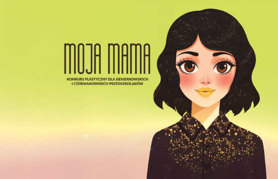 Grafika. Po prawej stronie postać młodej kobiety z wyrazistymi oczyma oraz rumieńcami w półdługich włosach. Tło jednostajne, w stonowanych kolorach